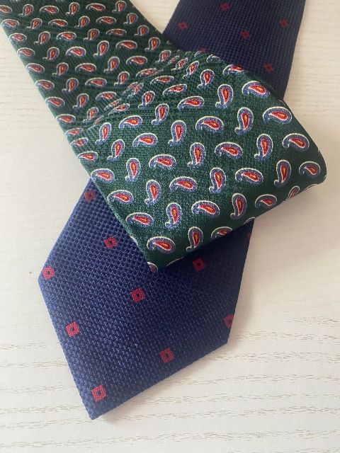 Cravatte in seta Armani e Roccobarocco