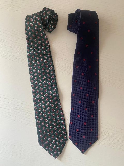 Cravatte in seta Armani e Roccobarocco