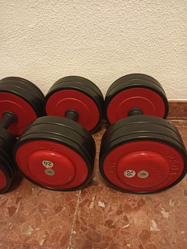 Mancuernas 26, 28 y 30kg (3 parejas)