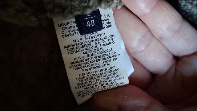 Cazadora Piel Marrón Hombre Talla L