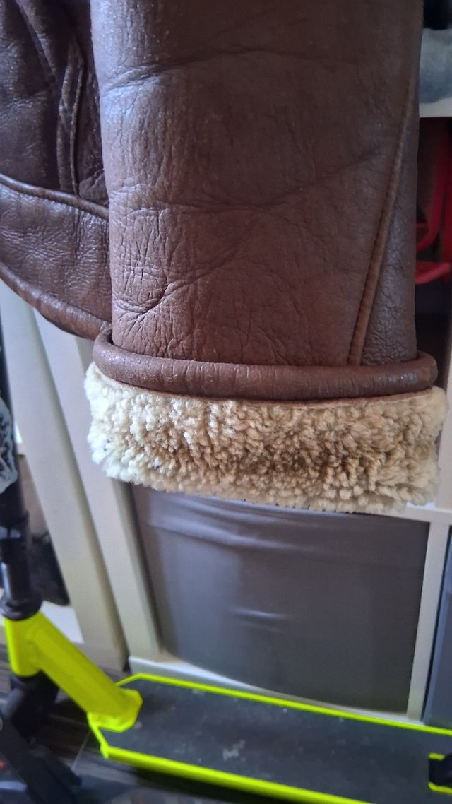 Cazadora Piel Marrón Hombre Talla L