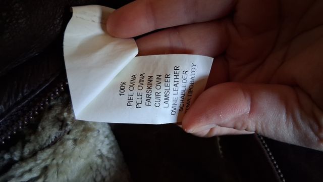 Cazadora Piel Marrón Hombre Talla L