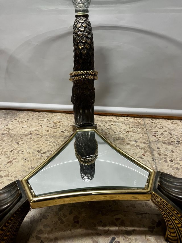 Pareja Mesas Centro Cristal y Metal