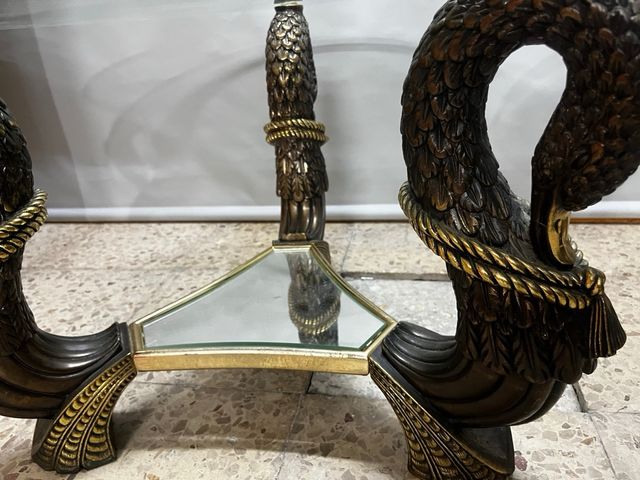 Pareja Mesas Centro Cristal y Metal