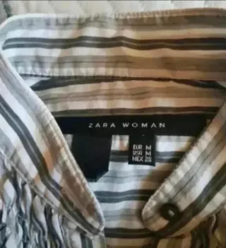 Camisa talla M Rayas Grises y Blancas