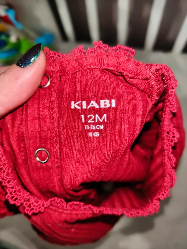 Body Rojo Bebé Talla 12 Meses