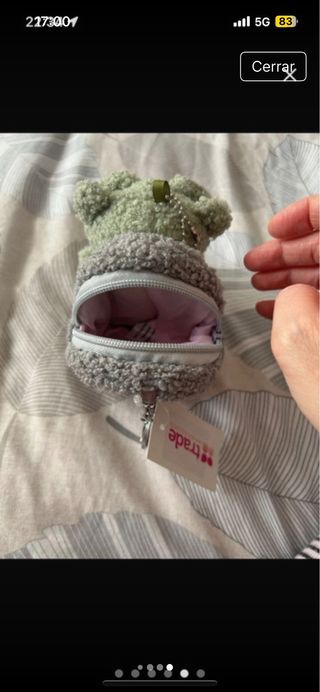 Mini mochila peluche llavero