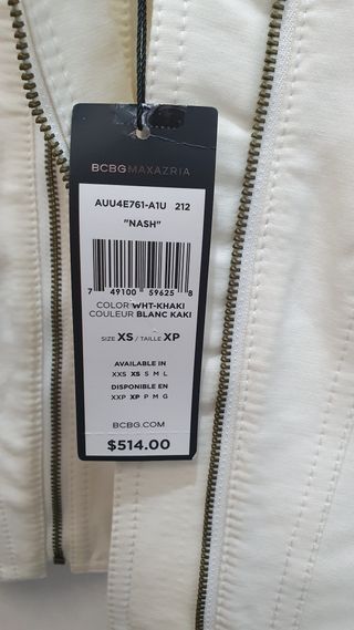 Chaqueta BCBG Max Azria corta blanca
