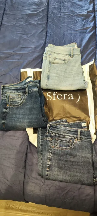 3 Pantalones Vaqueros Sfera Talla 38 Nuevos