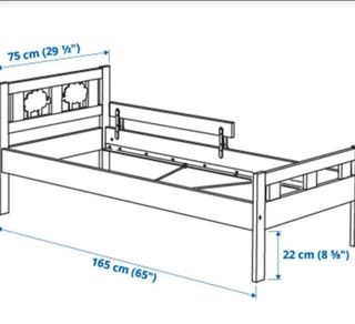 Cama infantil IKEA blanca con ovejas
