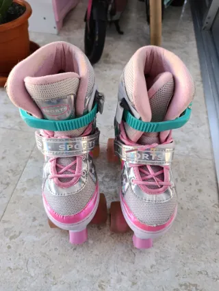 Patines 4 Ruedas Niña Rainbow Holográfico