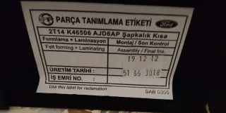 Tapa maletero Ford, con altavoces, cloror gris