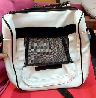 Bolso Cartera Mochila Adidas Blanco y Negro