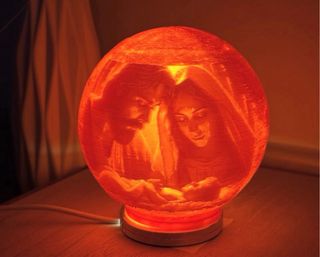 Lampada 3D natalizia  con colore a sciolta