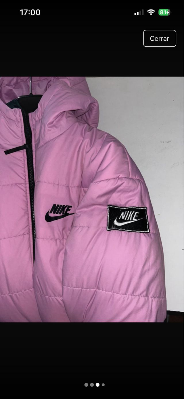 Chaquetón Nike rosa unisex