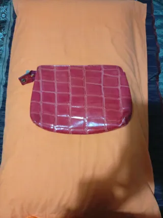 Borsello da viaggio vera pelle rossa