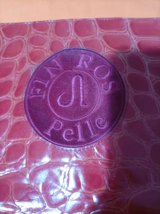 Borsello porta trucco vera pelle rossa