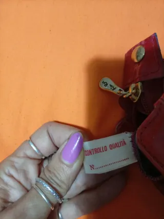 Borsello da viaggio vera pelle rossa