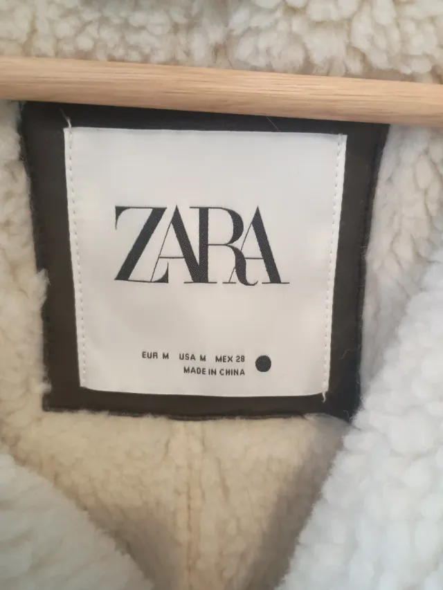 Chaleco Zara Beige/Marrón Borrego