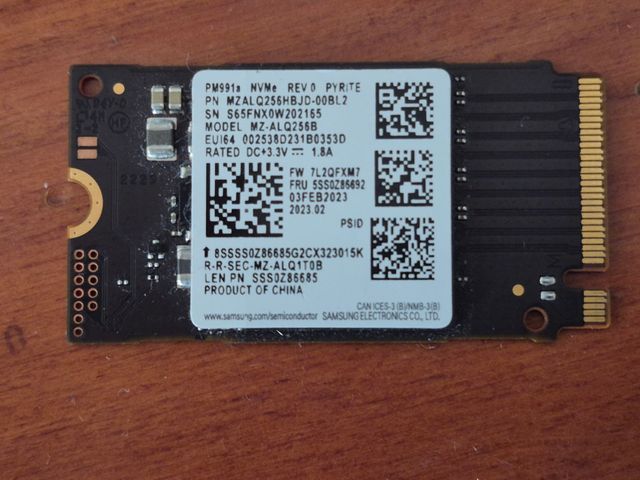 SSD M.2 NVMe-256GB / 2242 /2280