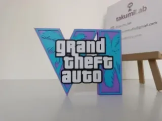 Cartello GTA VI (Grand Theft Auto VI) 3D