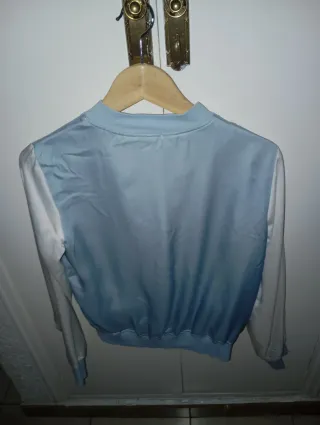 Bomber azul y blanco mujer