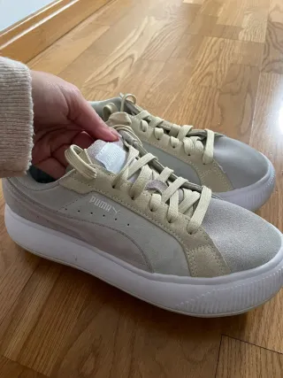 Puma playeros beige y grises mujer