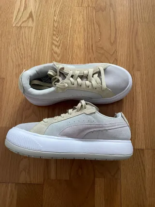 Puma playeros beige y grises mujer