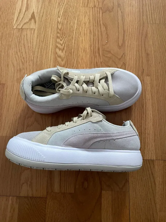 Puma playeros beige y grises mujer