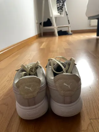 Puma playeros beige y grises mujer