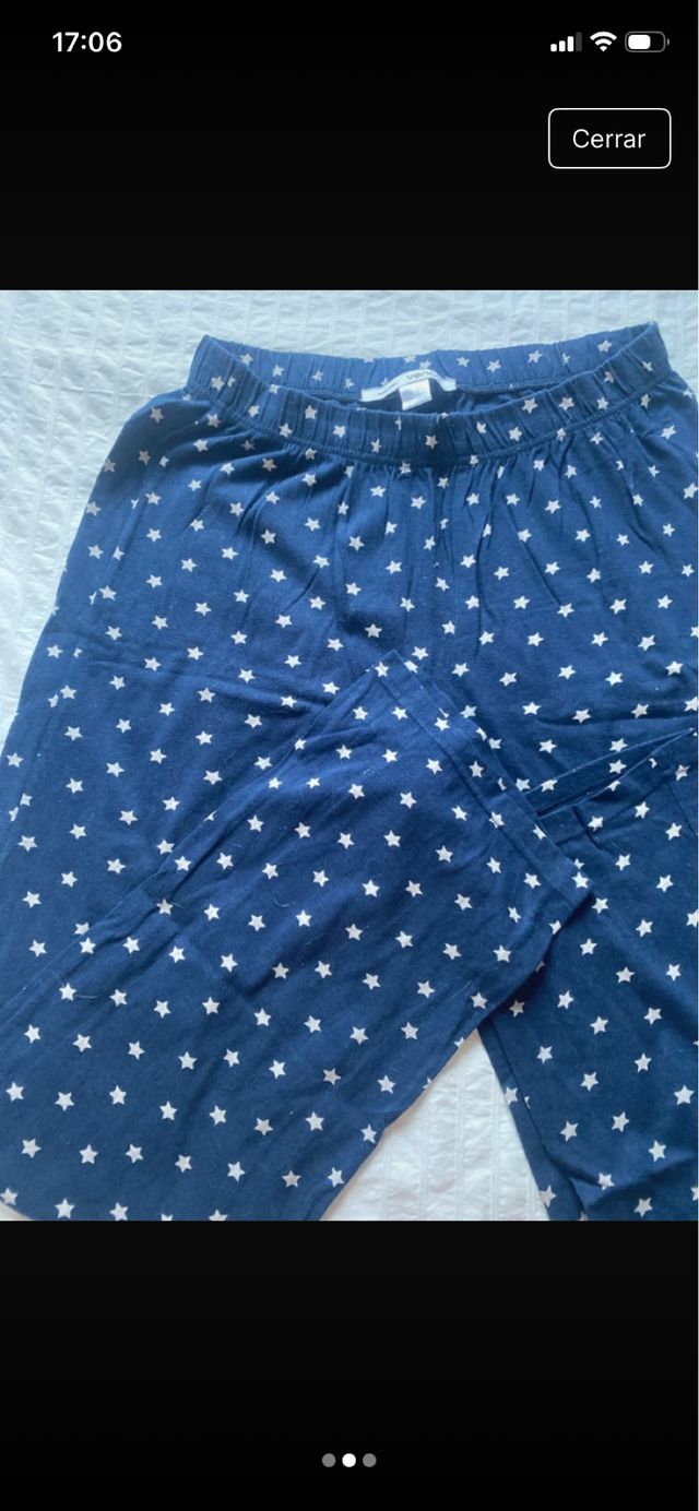 Pantalón pijama azul con estrellas