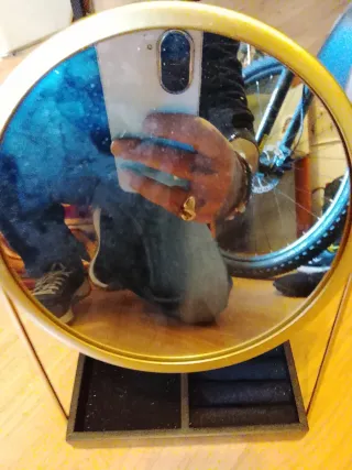 Espejo joyero con bandeja