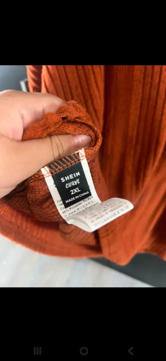 Jersey naranja con encaje talla 2XL