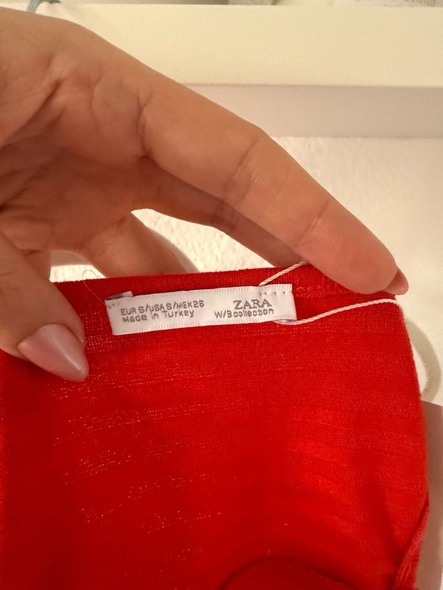 Body punto rojo escote espalda S