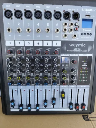 Mesa de mezclas profesional weymic MR60 6 canales