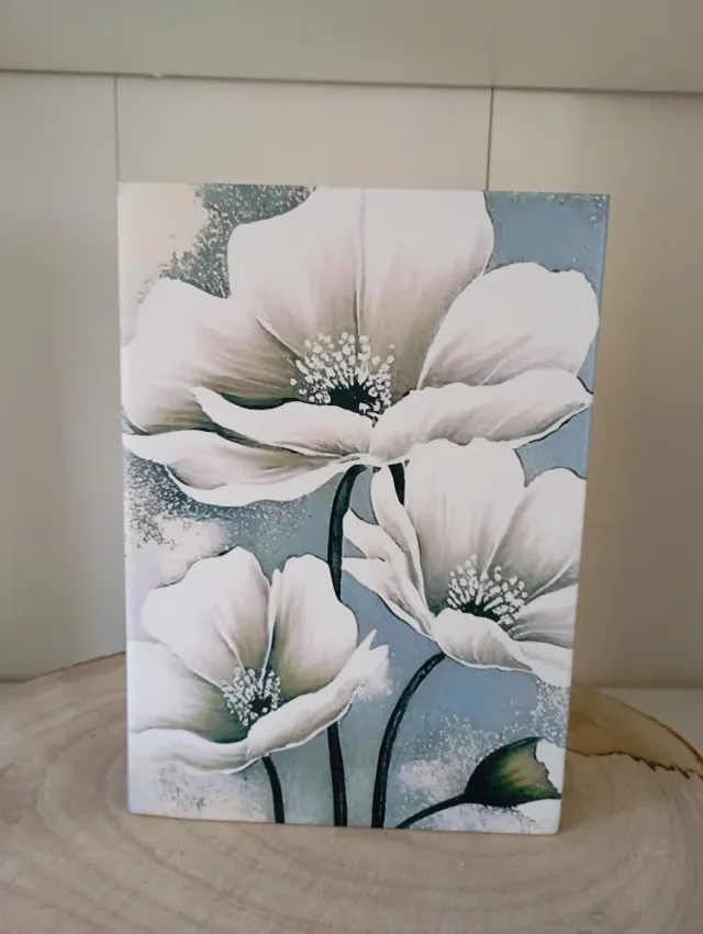 Portagioie a Libro Fiori Bianchi