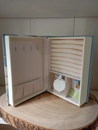 Portagioie a Libro Fiori Bianchi