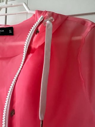 Chubasquero rosa transparente Talla S