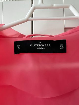 Chubasquero rosa transparente Talla S