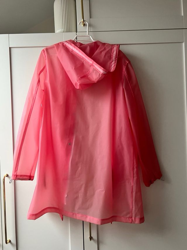 Chubasquero rosa transparente Talla S
