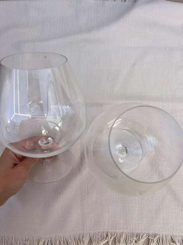 2 Copas de cristal grandes