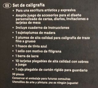 Set de caligrafía Crelando 30 piezas