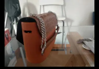 Borsetta O bag donna marrone/arancio