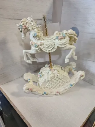 Caballito Mecedora Musical Blanco