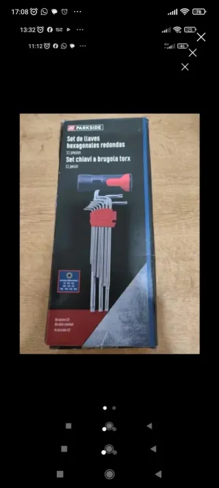 Set 10 llaves hexagonales Torx