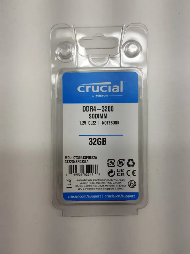 Módulo de memória RAM Crucial 32GB DDR4-3200 SODIMM