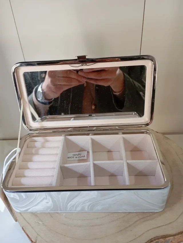 Portagioie Tascabile Argento e Bianco