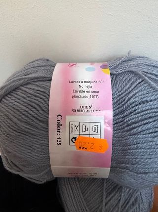 Pack 7 ovillos lana para labores