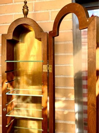 Vintage Italian Wall Curio Cabinet