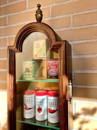 Vintage Italian Wall Curio Cabinet